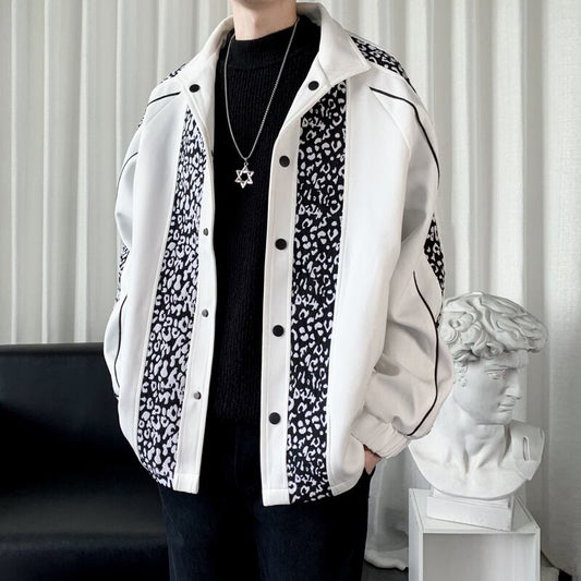 [Furai Amaka Series] ★Jacket★ 2color outerwear unisex men's switching ML XL 2XL 3XL black white