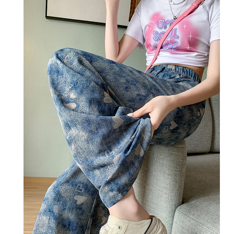 [FENGLIN Series] ★Casual Pants★ Bottoms Trousers Cool Blue Blue Slimming Hat Summer Clothes