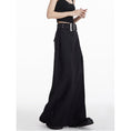 Load image into Gallery viewer, [EDX Series]★Skirt with belt★ 2color bottoms long skirt black gray high-looking slit fashionable
