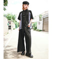 Load image into Gallery viewer, [Ancient monster---Long wind series]★China style pants★Bottoms Gaucho pants with belt Black Black
