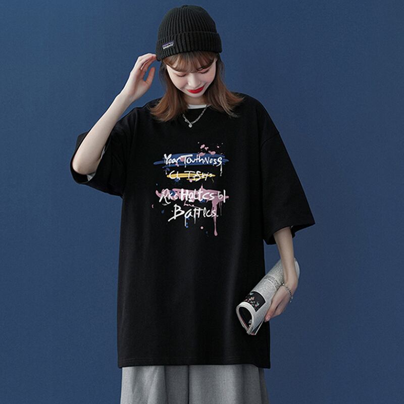 [SENSU Series] ★Short sleeve T-shirt★ Large size M~6L 2color Tops Unisex Men's Alphabet Harajuku style