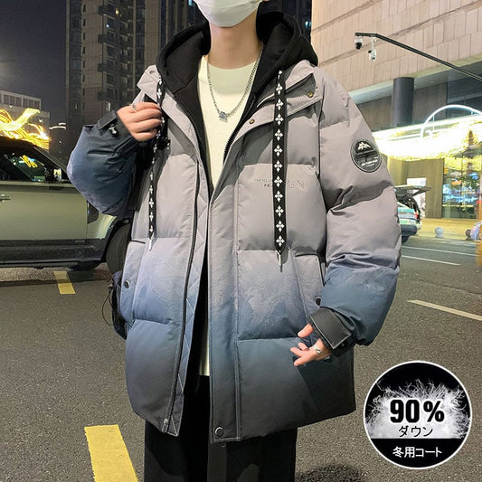 [ZBH Series]★Down Coat★ 5color 90% Down Gradient Winter Coat Warm Thick Unisex Men's Large Size