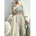 Load image into Gallery viewer, [Hanayu Poetry Series] ★Chinese style setup★ Shirt + hanging dress Green Green Cute Improved Hanfu
