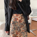 Load image into Gallery viewer, [YANGYANG Series] ★Skirt★ 2 types of length can be selected Bottoms Floral pattern skirt Oil painting style skirt Large size
