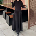 Load image into Gallery viewer, [Dong Xiaojie Series] ★China style dress★ Long length, large size, slimming, black, black
