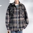 Load image into Gallery viewer, [Satoru Series]★Jacket★ 2color outer plaid pattern unisex men's large size black wine red
