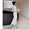 Load image into Gallery viewer, [Customize --- Kiyosagi Series] ★Cheongsam dress★ Chinese-style dress, improves temperament, Chinese clothes, crane pattern, crane, long length
