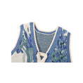 Load image into Gallery viewer, [LIANLISTUDIO series] ★Knit vest★ Oil painting style Easy to match Blue Blue floral pattern Cute SML
