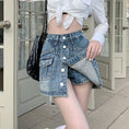 Load image into Gallery viewer, [CHUNUO Series] ★Denim Skirt★ 2color Bottoms Fashion Mini Length Skirt Sexy Cute
