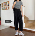 Load image into Gallery viewer, [Left Sister Series] ★Casual Pants★ 2color Pants Bottoms Loose Easy to Match Date Commuting Office Lady Black Gray
