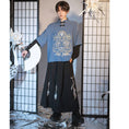 Load image into Gallery viewer, [Kyodo Series]★China style pants★ Embroidery Unisex costume Couple clothes Men's Gaucho pants Black Black
