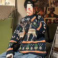 Load image into Gallery viewer, [PPG Series]★Sweater★ 3color Christmas New Year Red Green Blue Deer Pattern Autumn/Winter Wear Men's Couple Clothes Unisex
