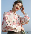 Load image into Gallery viewer, [Love Series]★Shirt★ Tops Peach Cute Youth Print Easy to Match Pink SML Loose Casual
