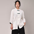 Load image into Gallery viewer, [HANZHU Series]★China style shirt★ Tops 3color Unisex Men's Large Size Black White Blue
