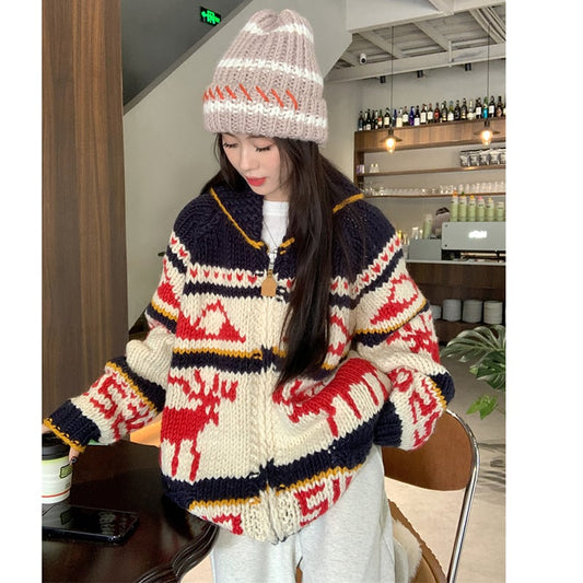 [XIAOXIN Series]★Sweater★ Tops Cardigan Outerwear Christmas Cute New Year Date