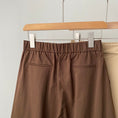 Load image into Gallery viewer, [Tenkawa Series] ★Casual Pants★ 3color Pants Bottoms Plain Simple Easy to Match Coffee Color Khaki Brown Navy
