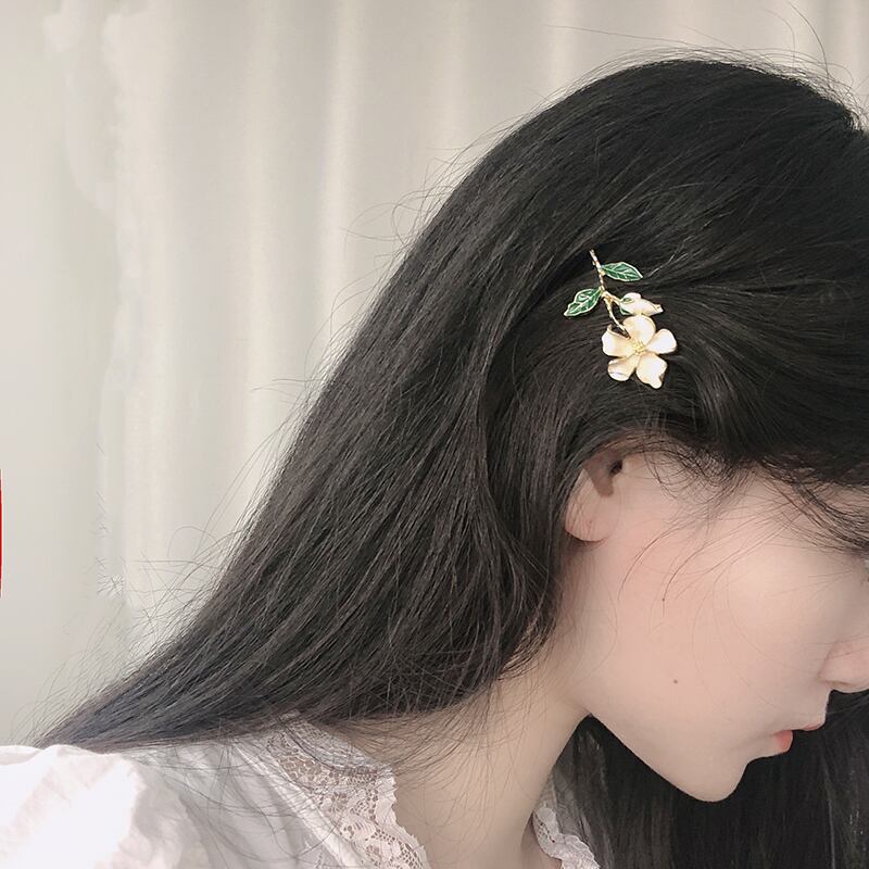 [SUZEE Series]★China Style Hair Ornament★ Hairpin Pair Gardenia Flower Ladies Accessories Literary Style Retro