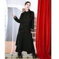 Load image into Gallery viewer, [Old Monster---Gold Series]★China style outerwear★Jacket suede black black retro
