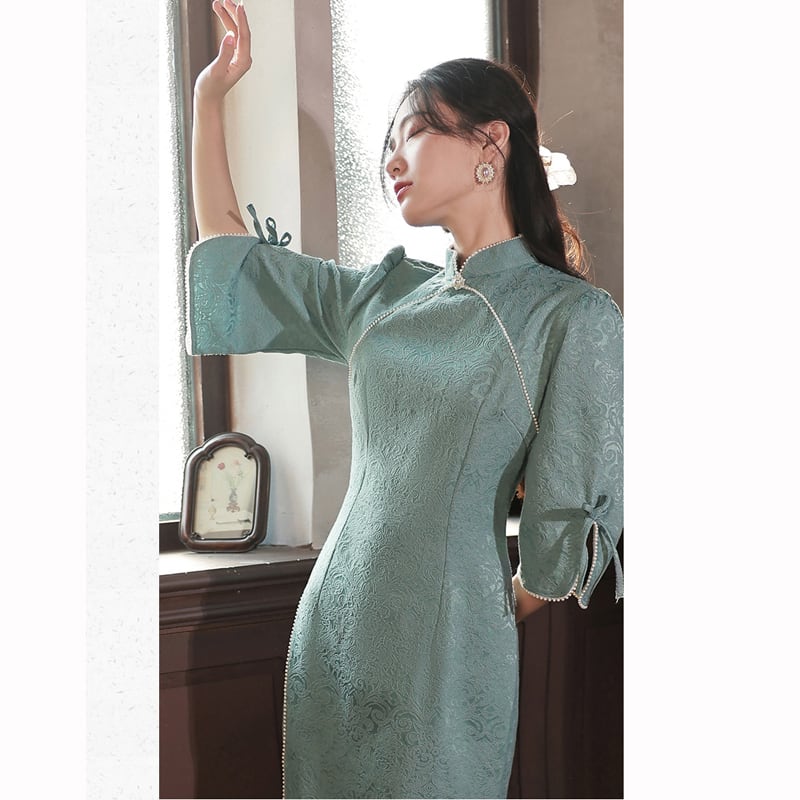 [RUYUN Series]★Cheongsam dress★ Chinese-style dress for slimming parties, weddings, photo shoots ML XL 2XL 3XL