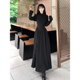 Load image into Gallery viewer, [Dong Xiaojie Series] ★China style dress★ Long length, large size, slimming, black, black
