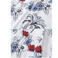 Load image into Gallery viewer, [TRAVEL ISSUANCE Series] ★Floral pattern shirt★ Aloha shirt Okinawa Hawaii tops Seaside short sleeve shirt Unisex Men's White Blue Red
