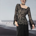 Load image into Gallery viewer, [Big Blue Dragon Series] ★China style top★ Lace, sexy, long sleeves, design, original, improves your temperament
