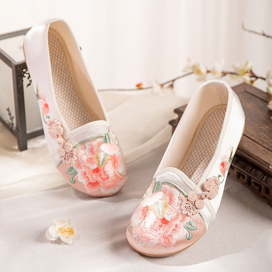 [BAIQIN Series] ★Embroidered shoes★ 2color shoes Shoes Chinese dress shoes Tang suit Hanfu retro Size 34-40