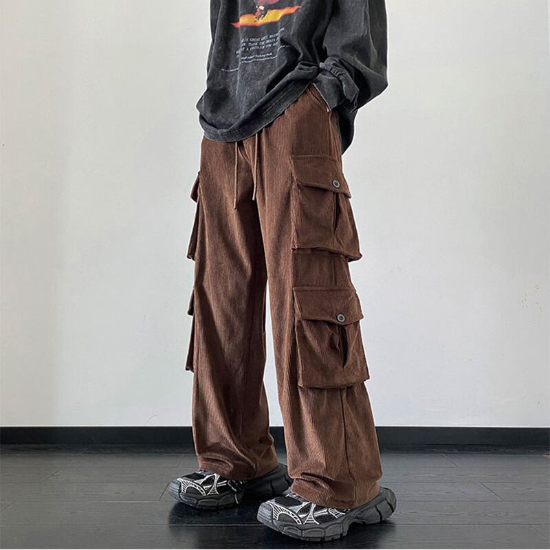 [NANSHI Series] ★Casual Pants★ 2color Bottoms Trousers Corduroy Unisex Men's Black Coffee Color