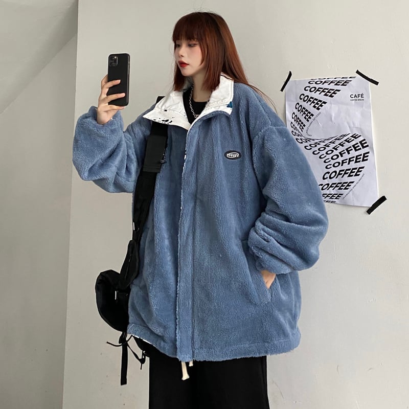 [Demon King Series]★Outerwear that can be worn on both sides★ 2color white or black graffiti coat Unisex Unique fashion