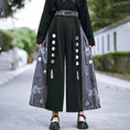 Load image into Gallery viewer, [Old Monster --- Rabbit Series] ★China style pants★ 2color Gaucho pants bottoms Black Black Pink
