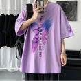 Load image into Gallery viewer, [SGLL Series]★T-shirt★ 3 colors men's unisex butterfly summer black white purple large size
