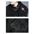 Load image into Gallery viewer, [Old Monster---Eyeball Rose Series] ★China style coat★ Winter coat, thick, warm, winter clothes, embroidery, black, black
