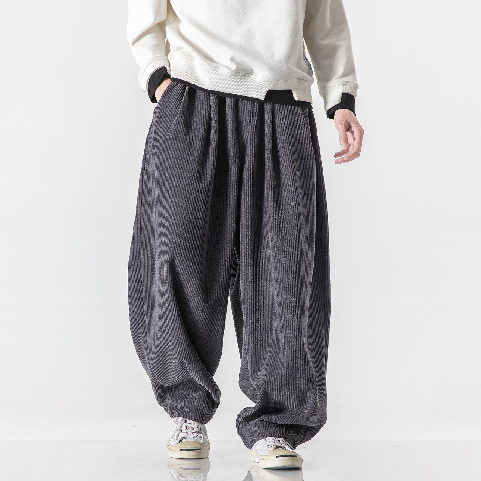 [Small Trouble Series]★China Style Pants★ 5color Bottoms Unisex Men's Large Size Blue Green Black Gray