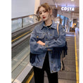 Load image into Gallery viewer, [YOUYA Series]★Jacket★2color Denim Jacket Outer Fringe Embroidery Loose Stylish
