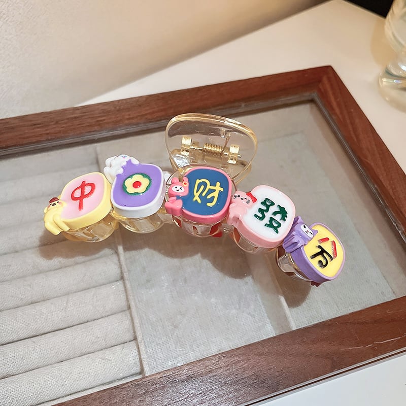 [Drejew Series] ★Hair Ornament★ Hair Clip Ladies Accessory Colored Cute Letter Pattern Date Commuting to School Fashion Trend Stylish