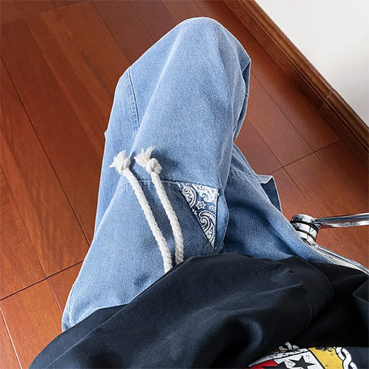 [Kouisha Series] ★Denim pants★ 2color bottoms pants unisex men's black blue black blue