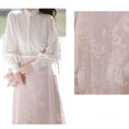 Load image into Gallery viewer, [Kaede bamboo---Hanako rabbit series] ★China style setup★ 2-piece set, long sleeve shirt + windshield skirt, coming-of-age ceremony, everyday wear, white, pink
