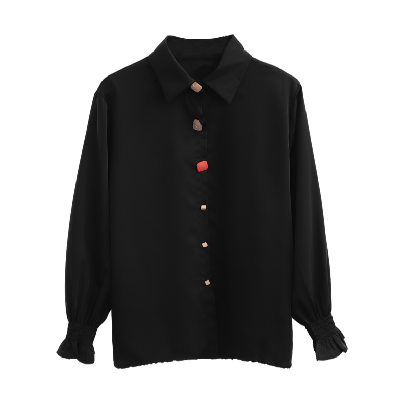 [ZISU0 Series]★Shirt★ Tops Fashion Ladies Black Commuting Office Lady Easy to match