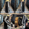 Load image into Gallery viewer, [V37 Series]★Casual Pants★ 3color Bottoms Unisex Men's Vertical Stripes Red Black White
