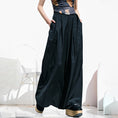 Load image into Gallery viewer, [Daiseiryusu Series] ★Pants★ Bottoms Casual Pants Black Black High Waist Slimming Plain
