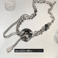 Load image into Gallery viewer, [YAOCHEN Series] ★China style necklace★ Accessory, unisex, men's, women's, black with design
