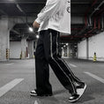 Load image into Gallery viewer, [Miyakoya Series] ★Casual pants★ Bottoms Unisex Black Black slit with zipper ML XL
