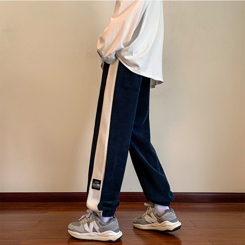 [Kasaku Series] ★Casual Pants★ 4colors Regular Type Fleece Lined Type Thick Warm Pants Unisex Men's Sports Style