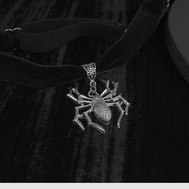 [Koseiryushu Series] ★Necklace★ Accessory Spider Black Black Cool Unique Easy to match