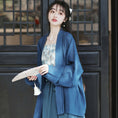 Load image into Gallery viewer, [MINZU Series]★Chinese style setup★ 3-piece set Camisole + Happi coat + Trousers Chinese clothes Blue Blue
