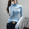 Load image into Gallery viewer, [YINUO Series]★Knit Tops★ 3color Tops Sweater Turtleneck Simple Black Blue Yellow
