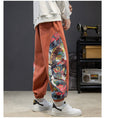 Load image into Gallery viewer, [Small Trouble Series] ★China style pants★ 3color black or beige or orange switching large size unisex
