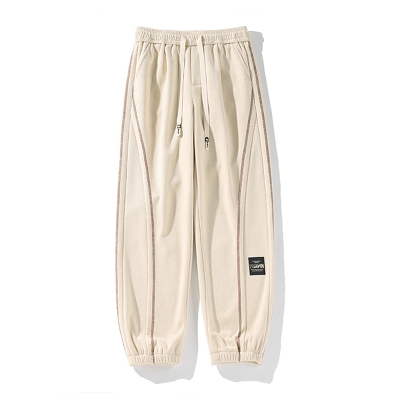 [High series]★Casual pants★ 2color brushed lining bottoms pants unisex men's black beige