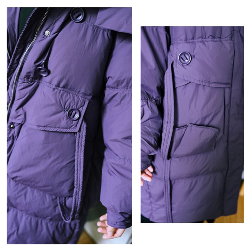 [Kokaisha --- Fine Rakuten Series] ★Down Coat★ 2color 90% Down Winter Coat Warm Purple Black