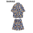 Load image into Gallery viewer, [NAMAD Series]★Setup★ 2-piece set Hawaii Aloha shirt Shirt + shorts Unisex Men's Floral pattern
